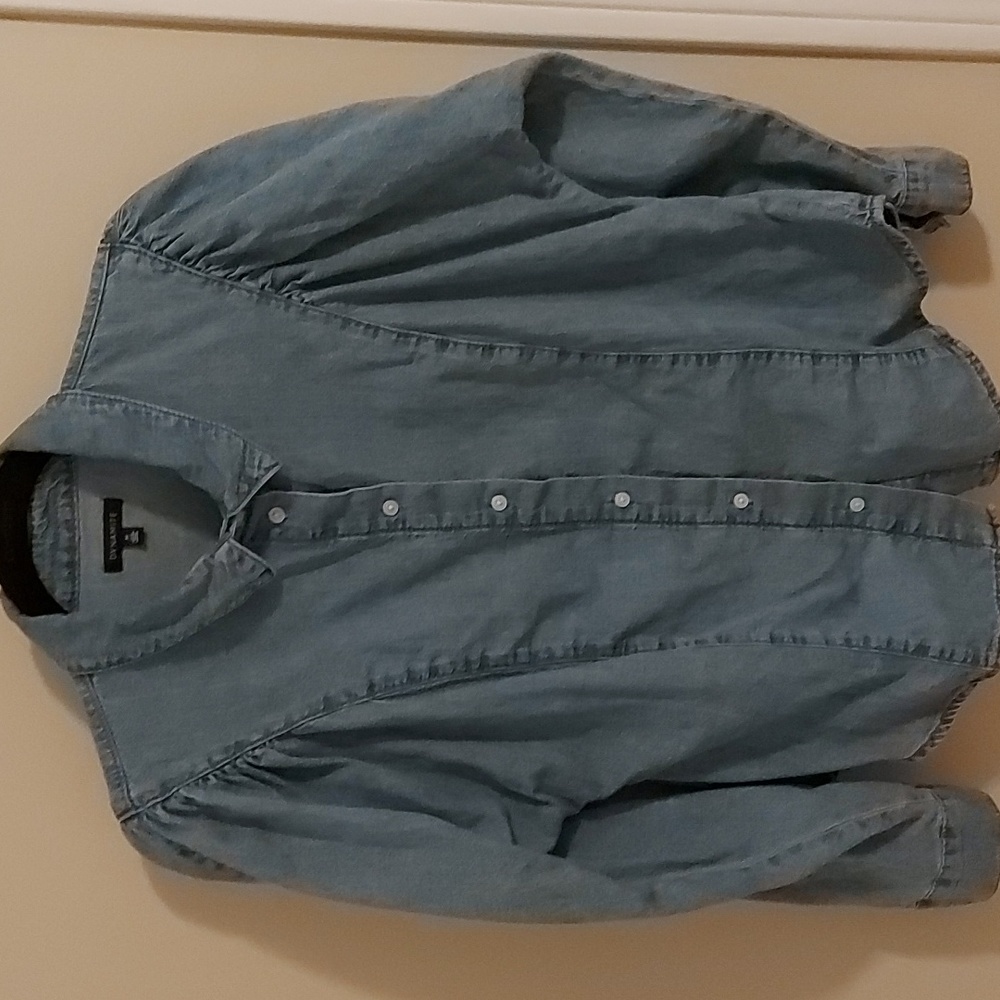 Puff Sleeve Denim Shirt